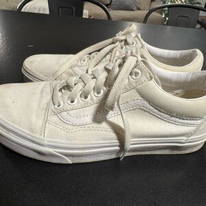 Vans Off White Canvas Sneakers